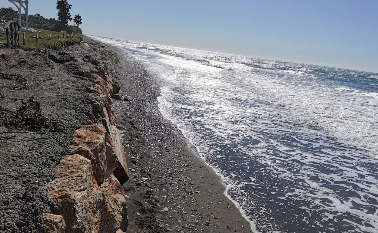 Así estaba Playa Granada el pasado fin de semana.