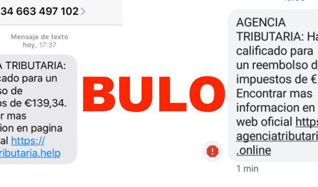 Alertan del «timo del SMS» con un supuesto reembolso de la Agencia Tributaria