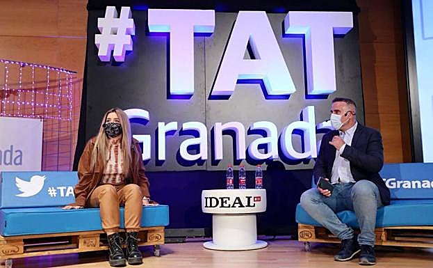 Lola Índigo y José Antonio Dominguez, ayer en #TATGranada.