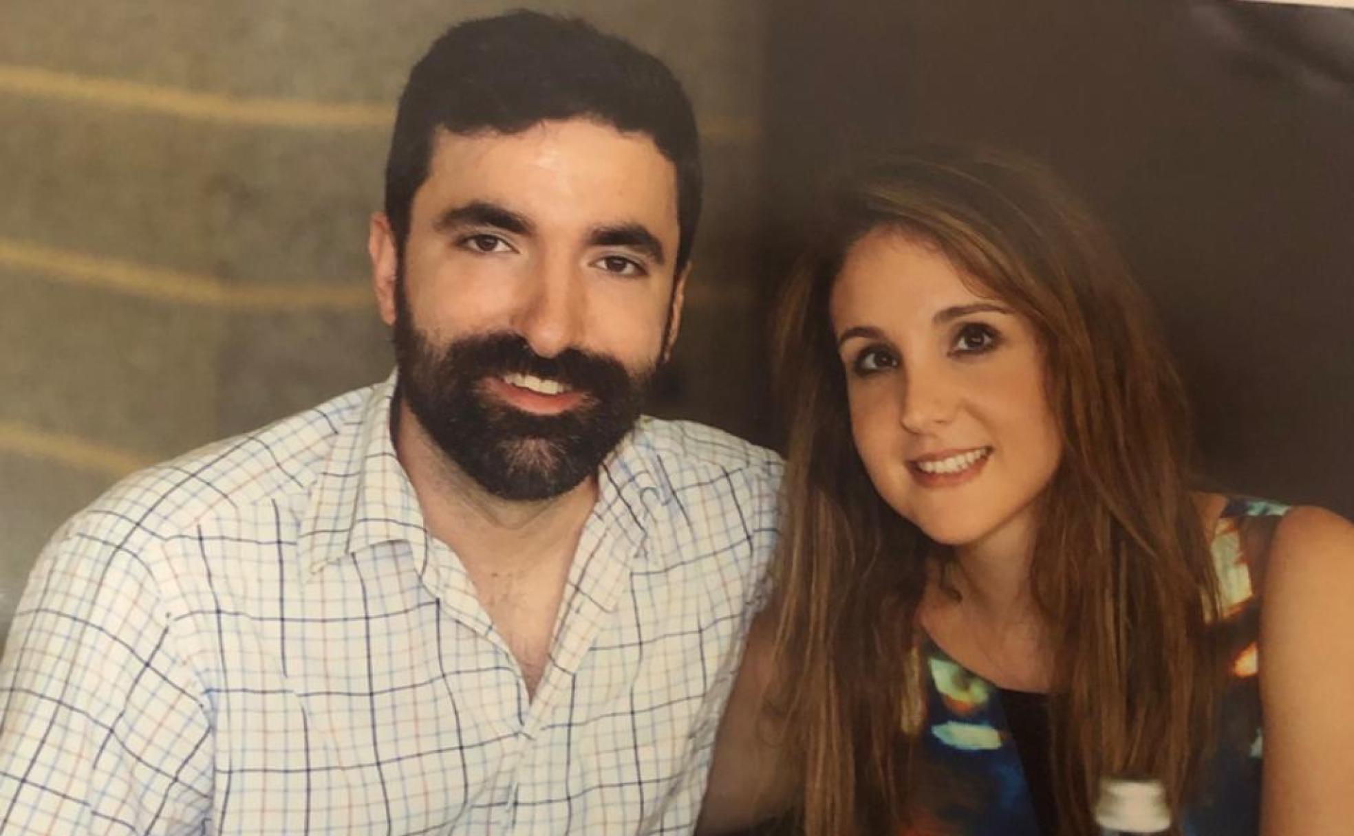 David y María José, en una comunión de un familiar, hace tres semanas. 