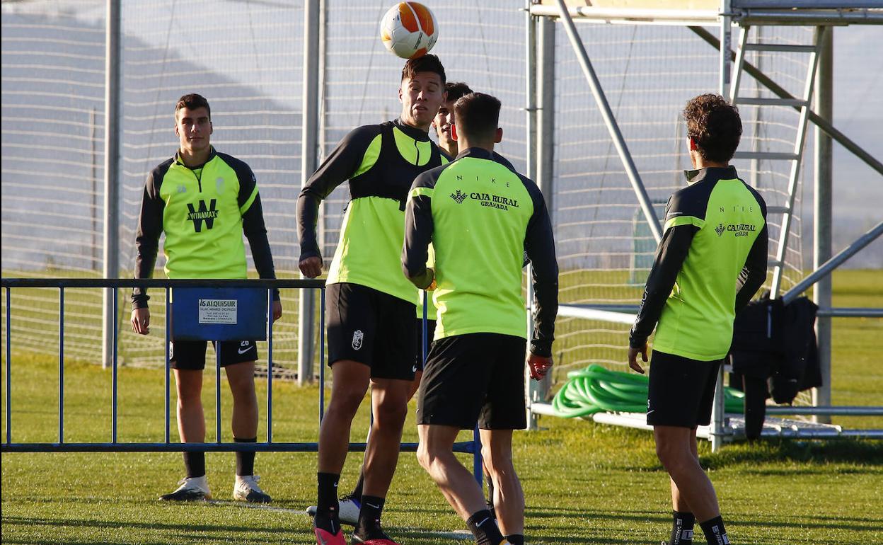 Nehuén Pérez, durante un entrenamiento.