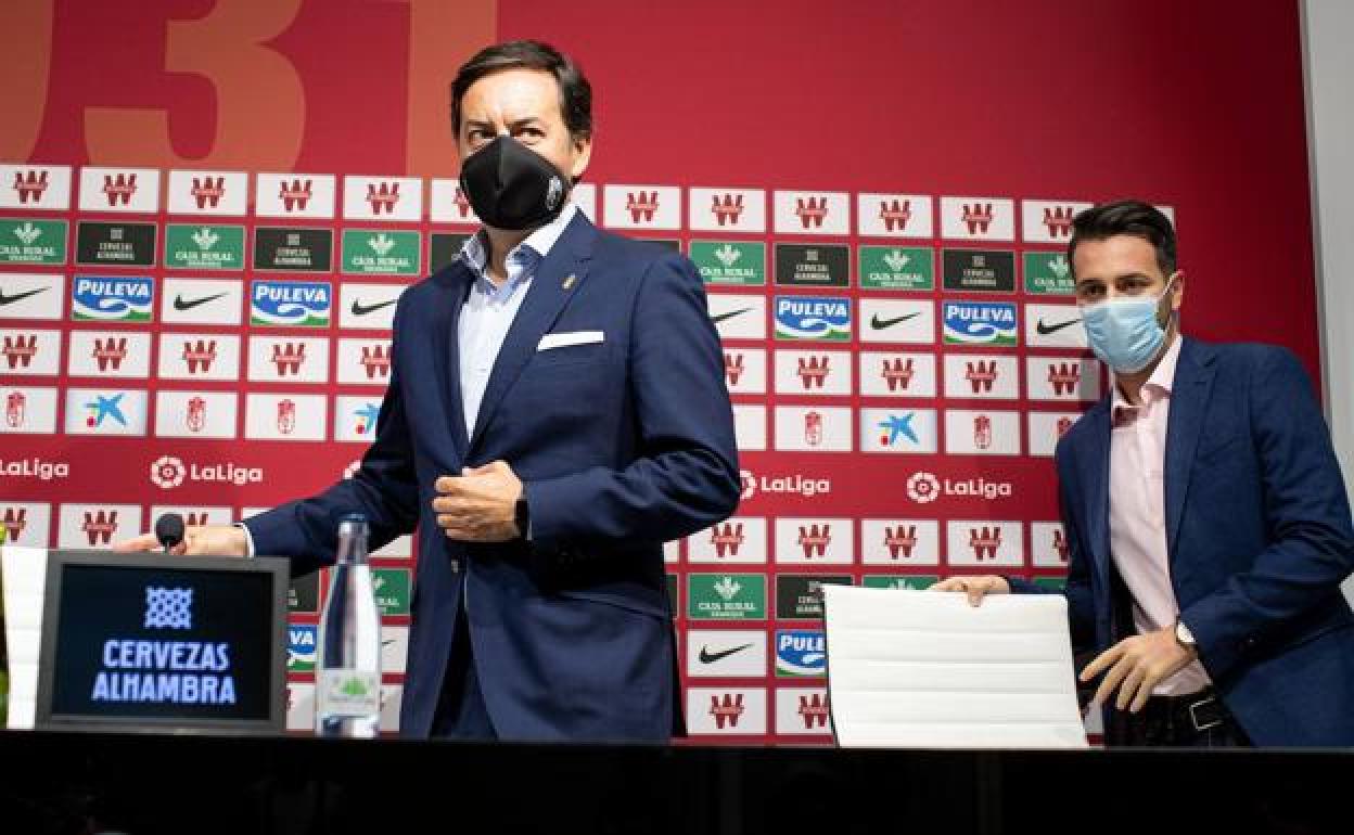 Antonio Fernández Monterrubio y Fran Sánchez, en una rueda de prensa anterior. 