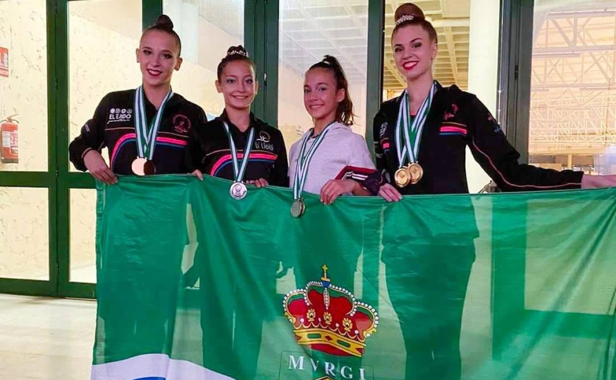 Las gimnastas del club ejidense brillaron en la cita andaluza.