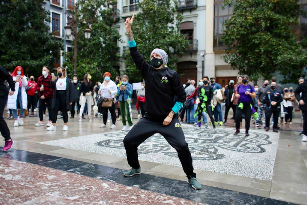 Los gimnasios protestan para poder abrir en Granada