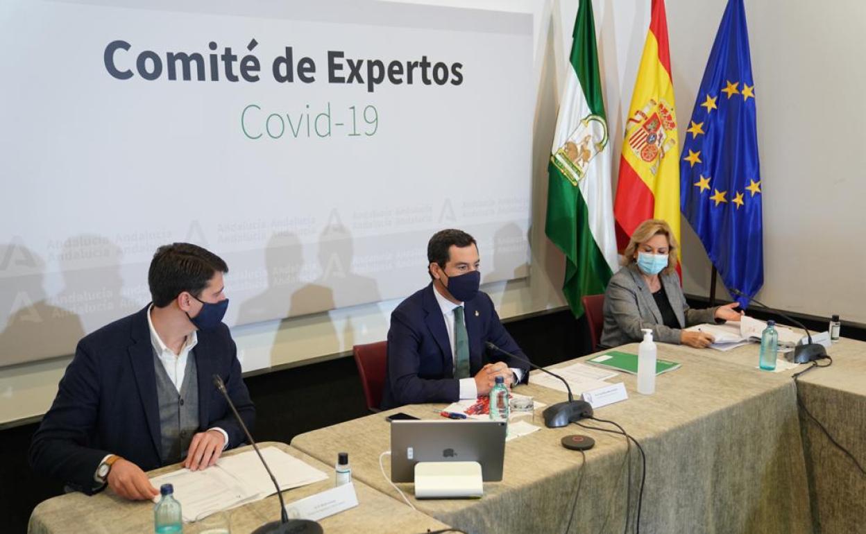 Moreno en la reunión con los expertos. 