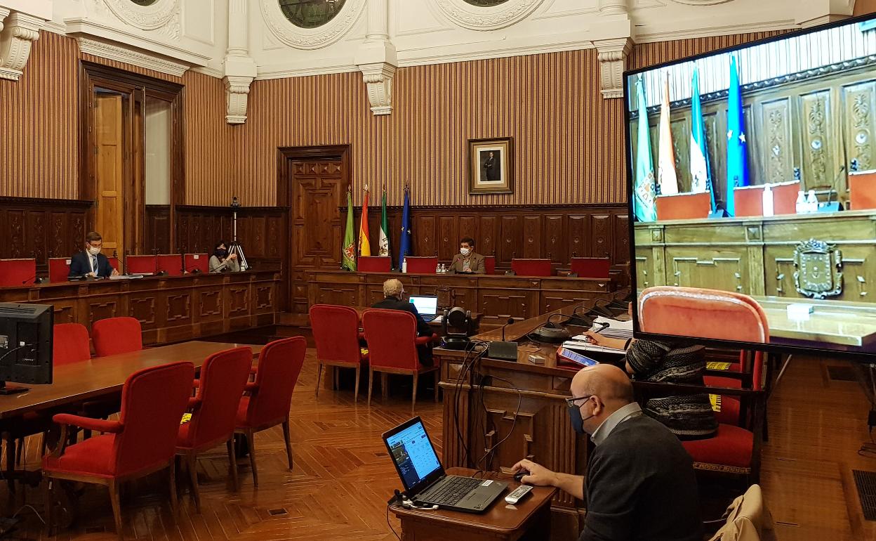 Pleno para la aprobación de los presupuestos de 2021 en la Diputación Provincial de Jaén. 