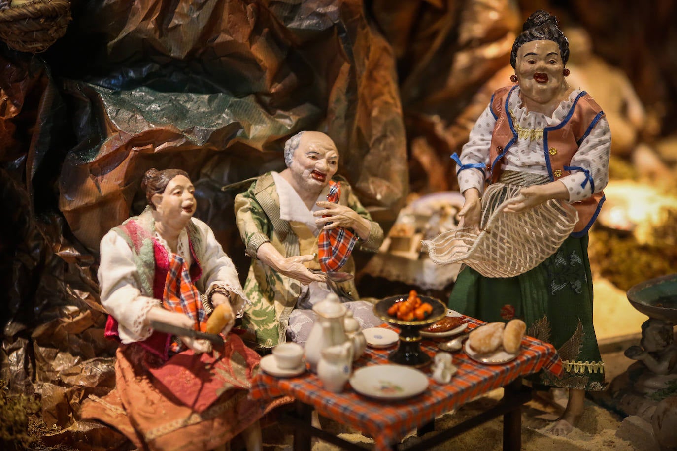 Belén napolitano de la hermandad del Vía Crucis. 