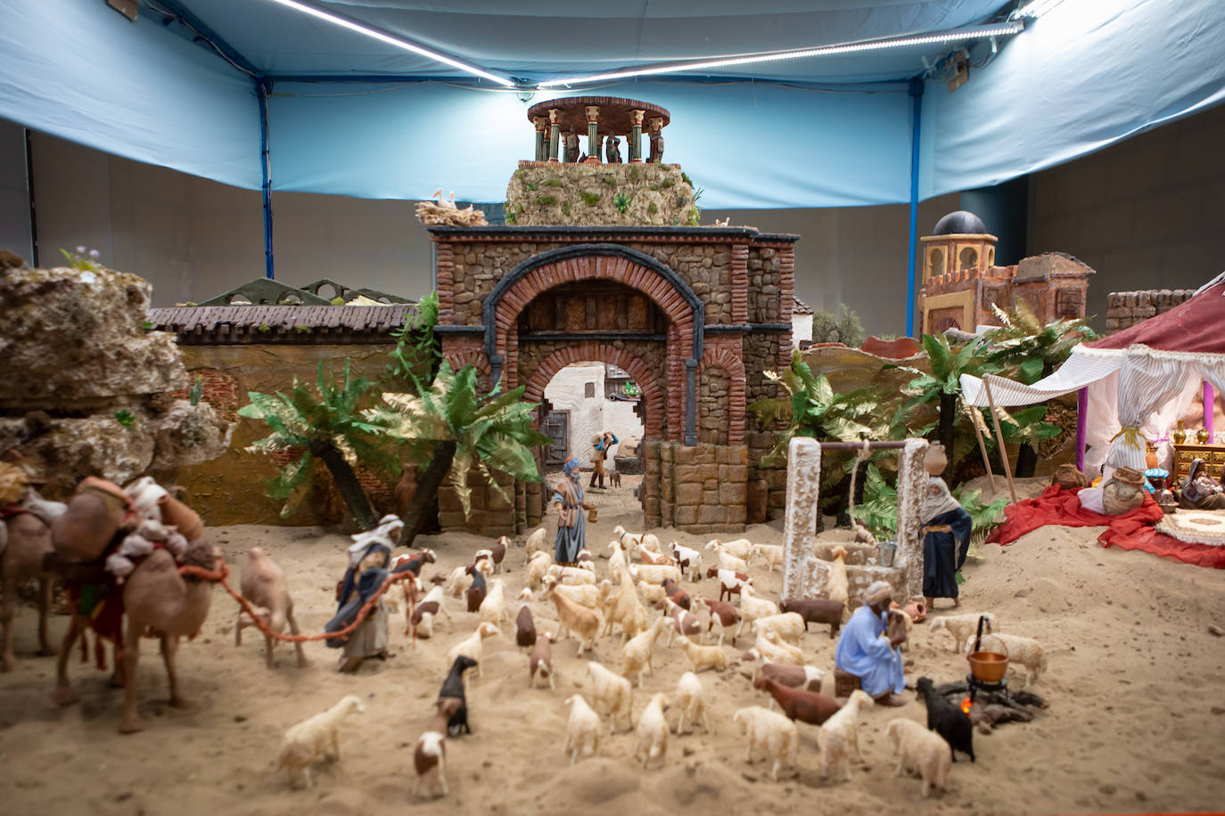 Uno de los tres palacios del belén de la Federación de Caseteros. 