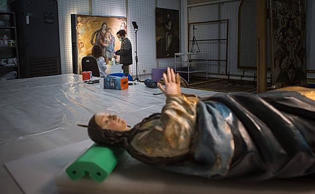 Taller de restauración del Museo de Bellas Artes. 