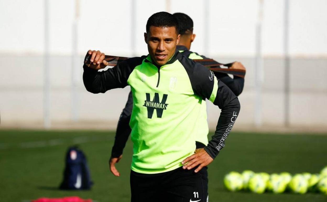 Machís durante un entrenamiento de la pasada semana. 