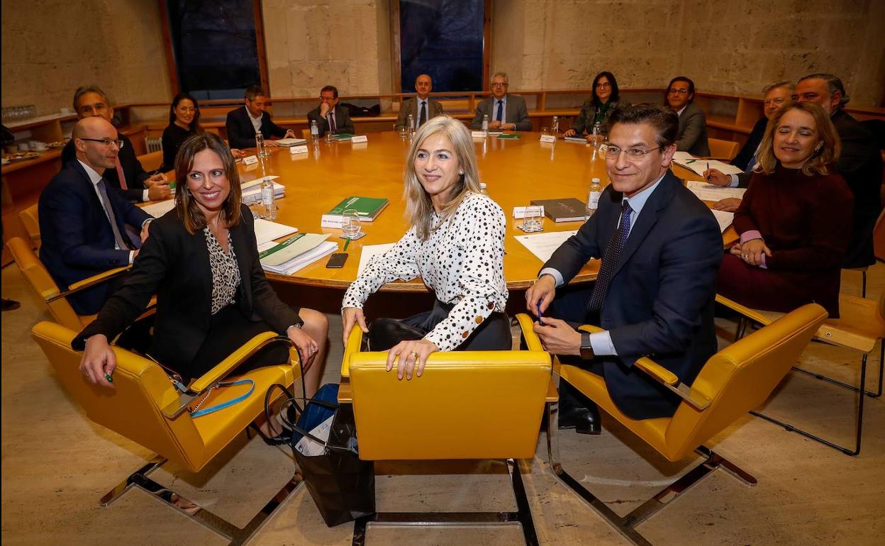 La consejera Patricia del Pozo en un pleno del Patronato de la Alhambra, en enero. 