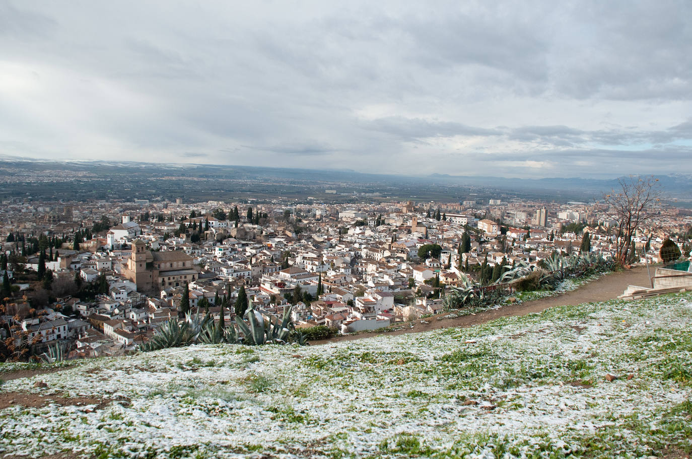 La capital y su área Metropolitana han amenecido con zonas de blanco este domingo