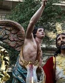 Imagen secundaria 2 - El Descendimiento de Granada, San José Arimatea del Santo Traslado de Málaga, y el Ángel de Jódar, las tres imágenes que componen el cartel.