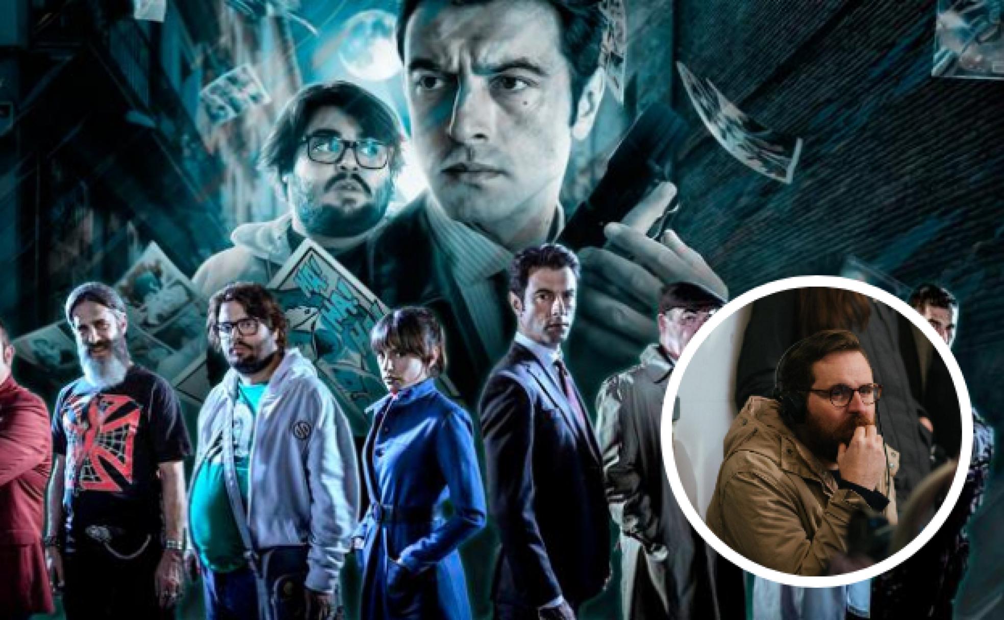 Imagen promocional de 'Orígenes Secretos', con retrato de Fernando Navarro, durante un rodaje. 