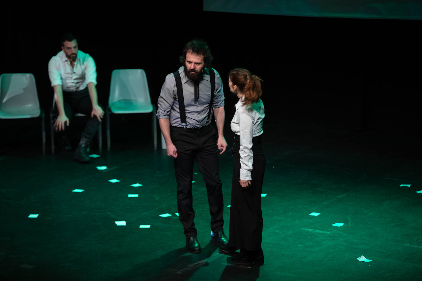 Momento de la función en el Teatro del Zaidín. 