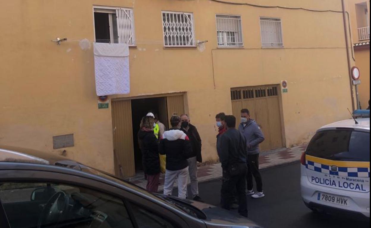 Inmueble desalojado en la calle Mercurio de Maracena.