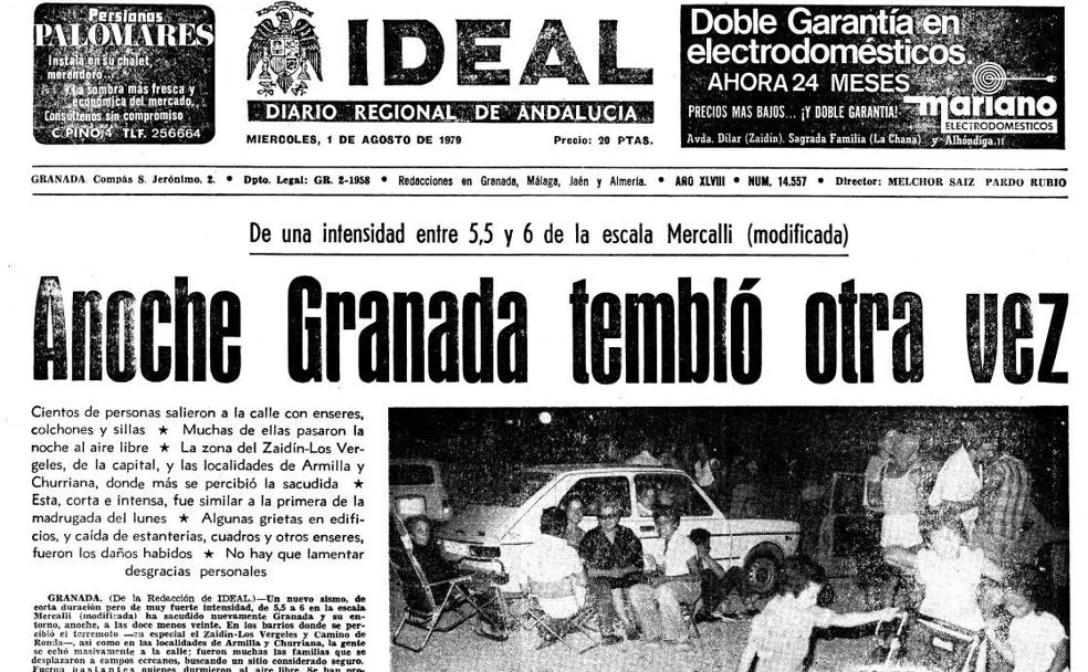 1979: el 'espejo' de los terremotos de Granada en 2021