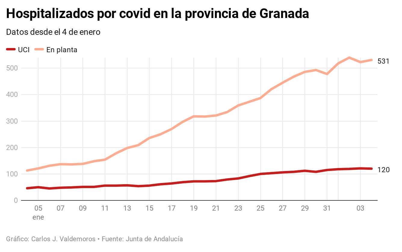 Granada ha multiplicado por cuatro su número de ingresos