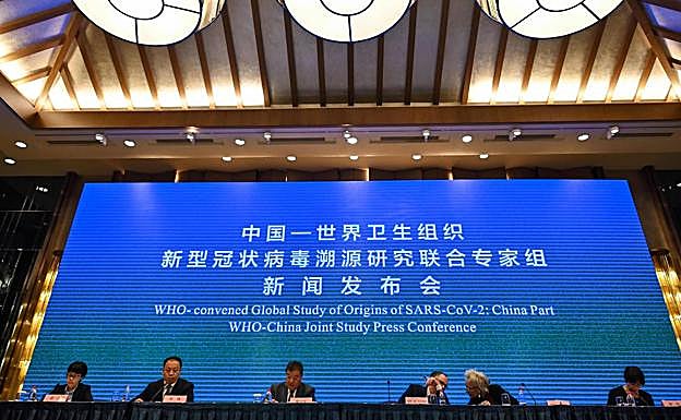 Comparecencia de los responsables de la OMS en Wuhan.