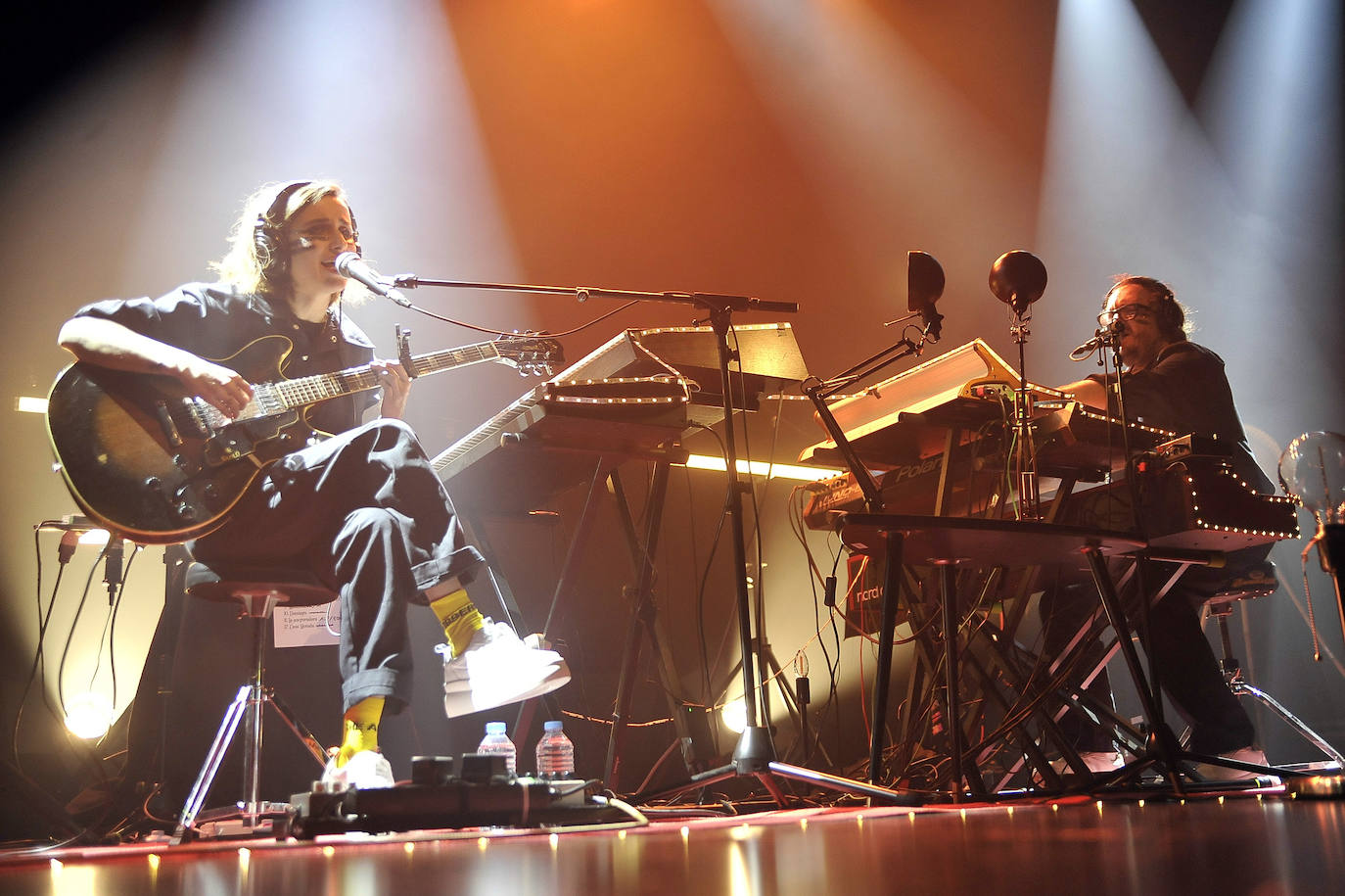 Zahara Gordillo y Martí Perarnau ayer en el teatro de CajaGranada. J. J. G. 