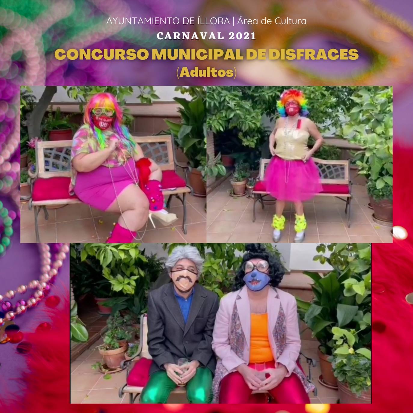 Participantes en el concurso de carnaval de Íllora. 