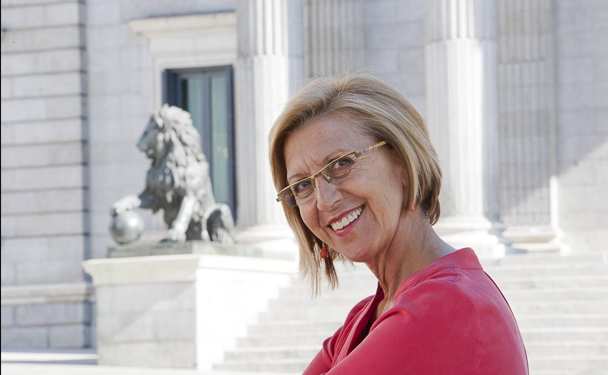 Rosa Díez, ante el Congreso de los Diputados.