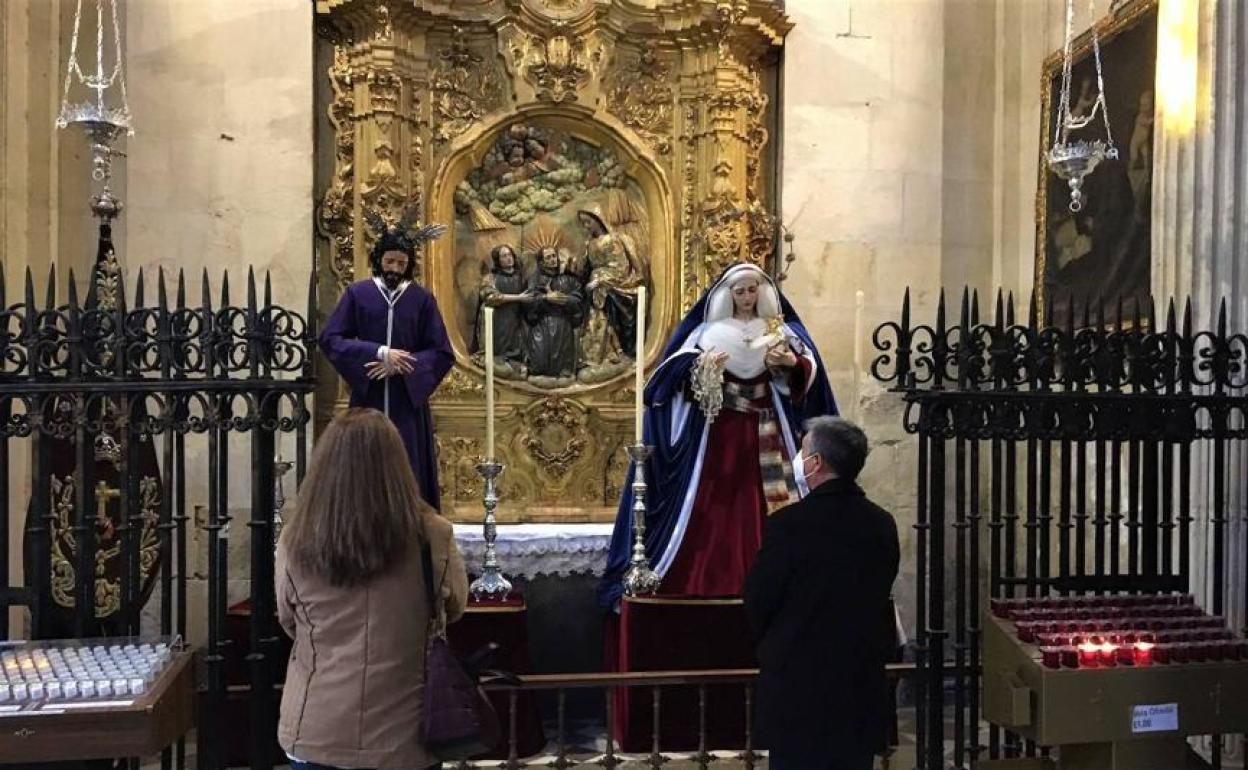 Jesús Cautivo y la Virgen de la Encarnación, en la Parroquia del Sagrario. 