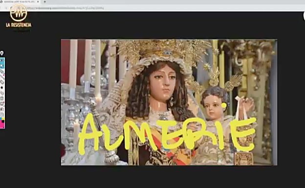 Captura del programa 'La Resistencia' sobre el cartel 'Almerie'.