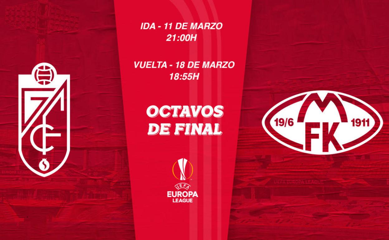 La ida en Los Cármenes, a las 21 horas; la vuelta, a las 18:55