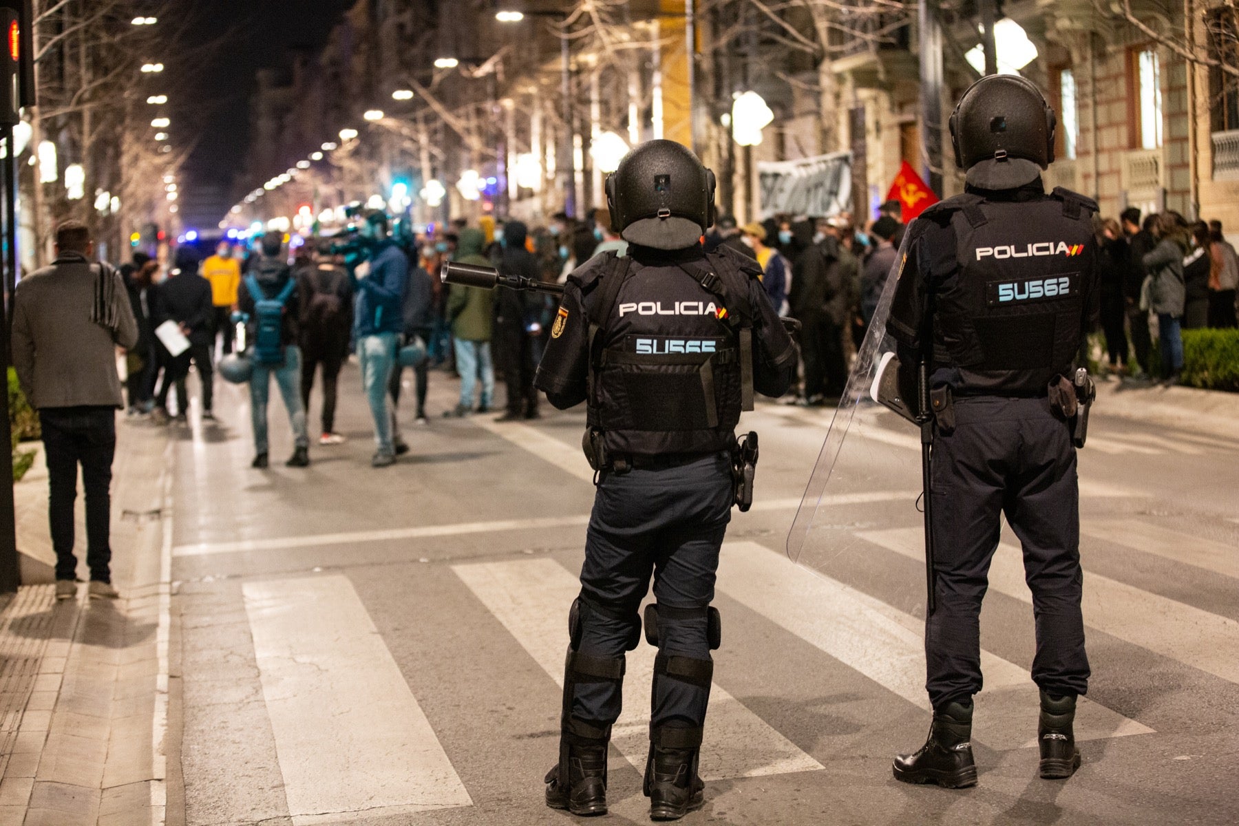 Manifestación entre Puerta Real y la Subdelegación del Gobierno.