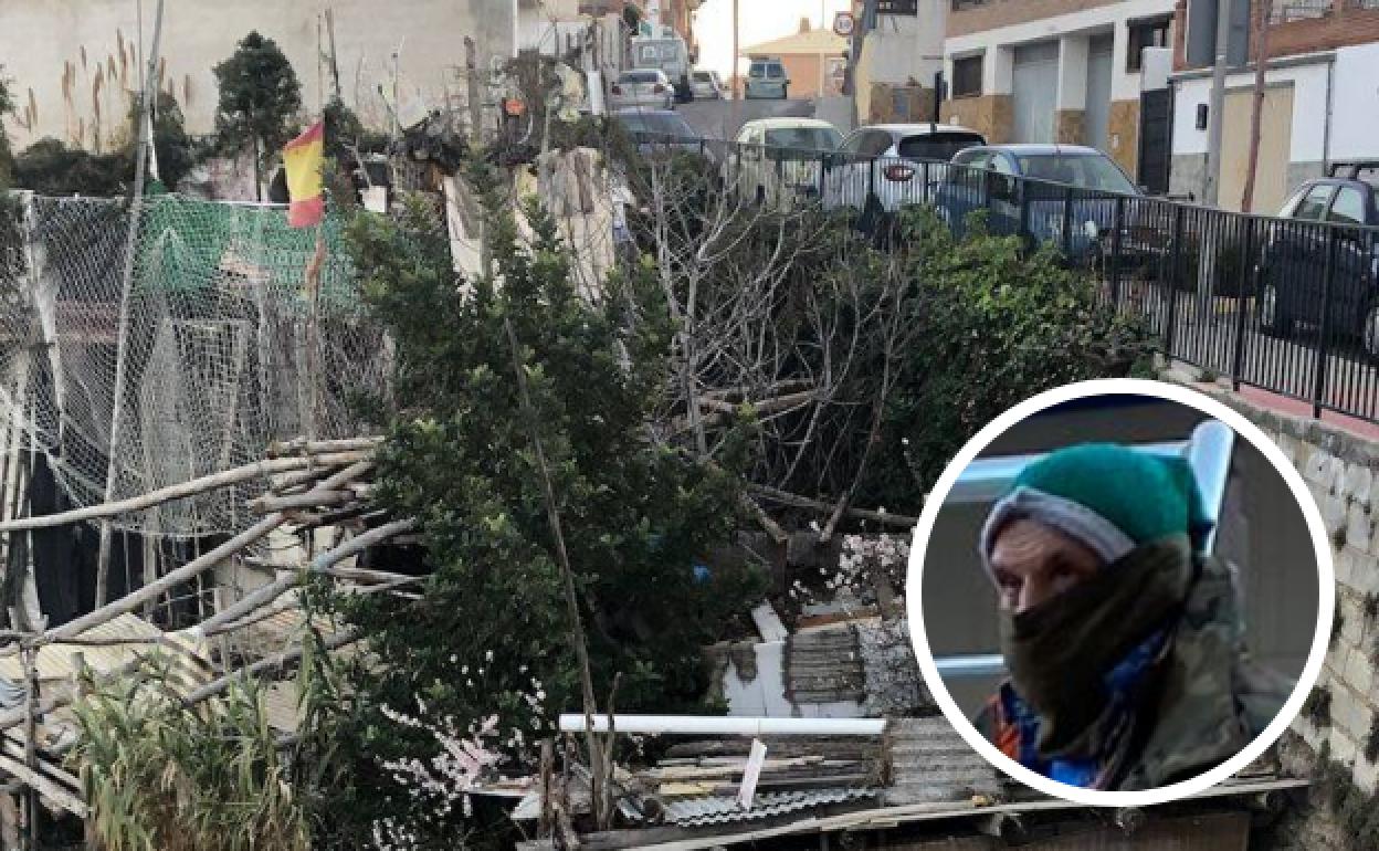 Una de las chabolas montadas por este vecino en Monachil. 