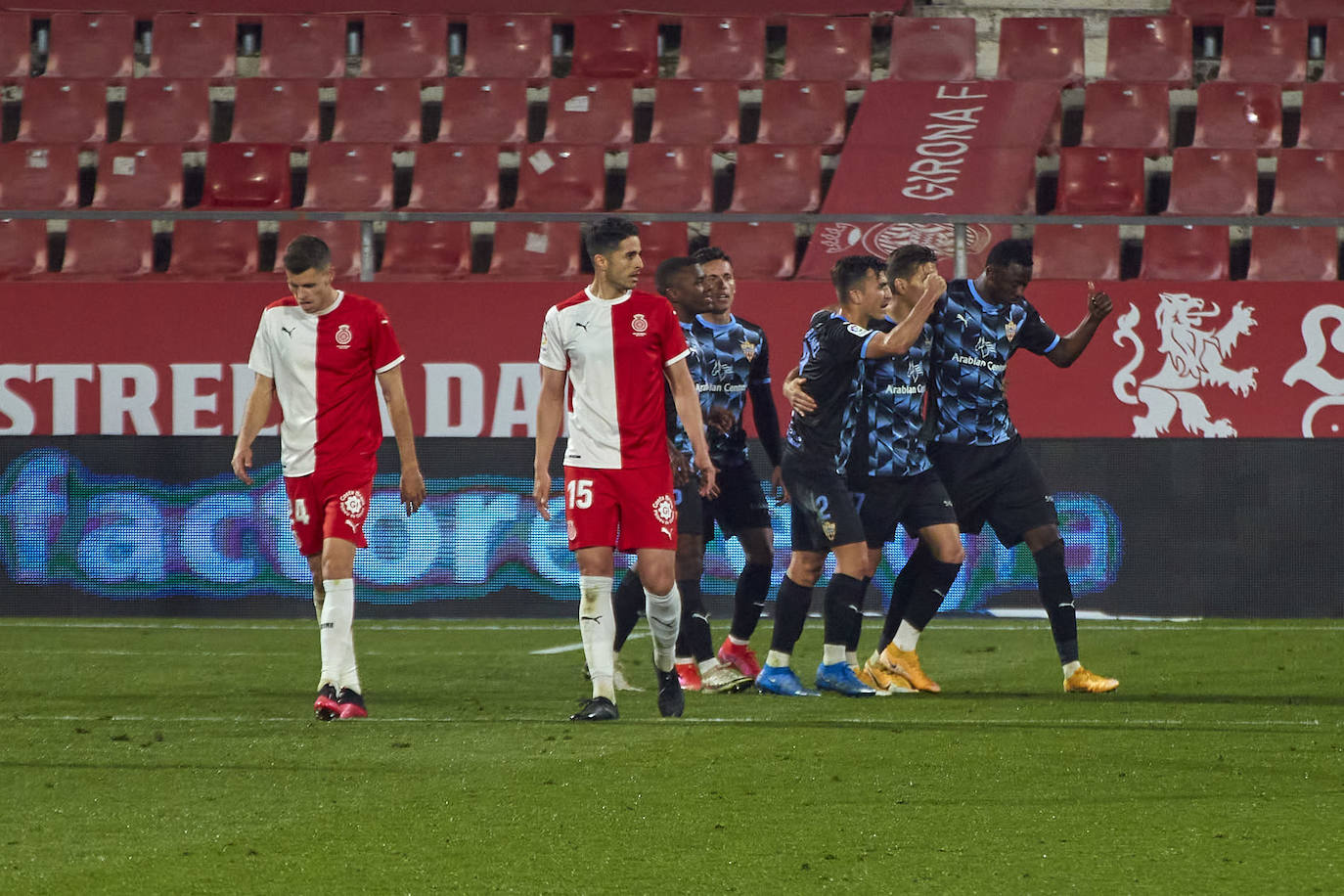 Lance del partido disputado ayer en Montilivi.