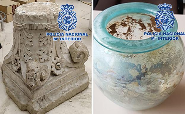 Frenan la venta en Barcelona de dos piezas singulares de la época romana procedentes de Granada