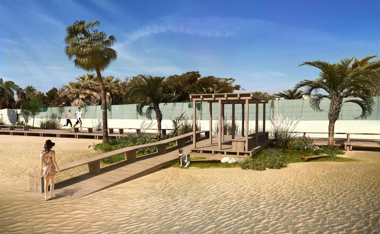 Recreación de la senda.