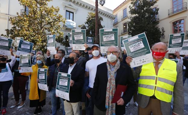 La hostelería granadina vuelve a protestar en la calle tras un año «de abandono» 