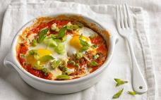 Huevos al plato con sobrasada