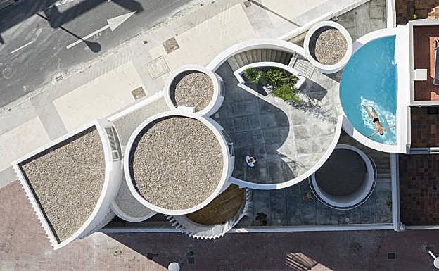 La vivienda, vista desde arriba.