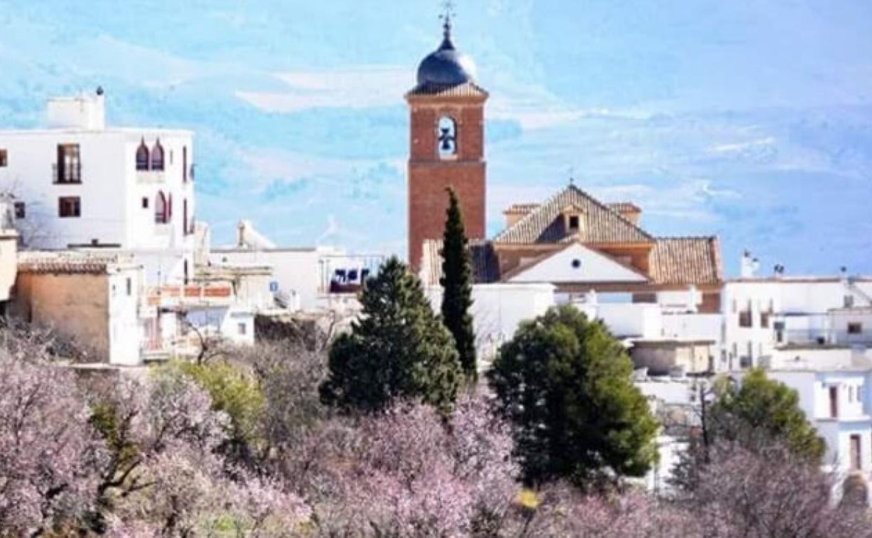 Vista del municipio alpujarreño de Nevada. 
