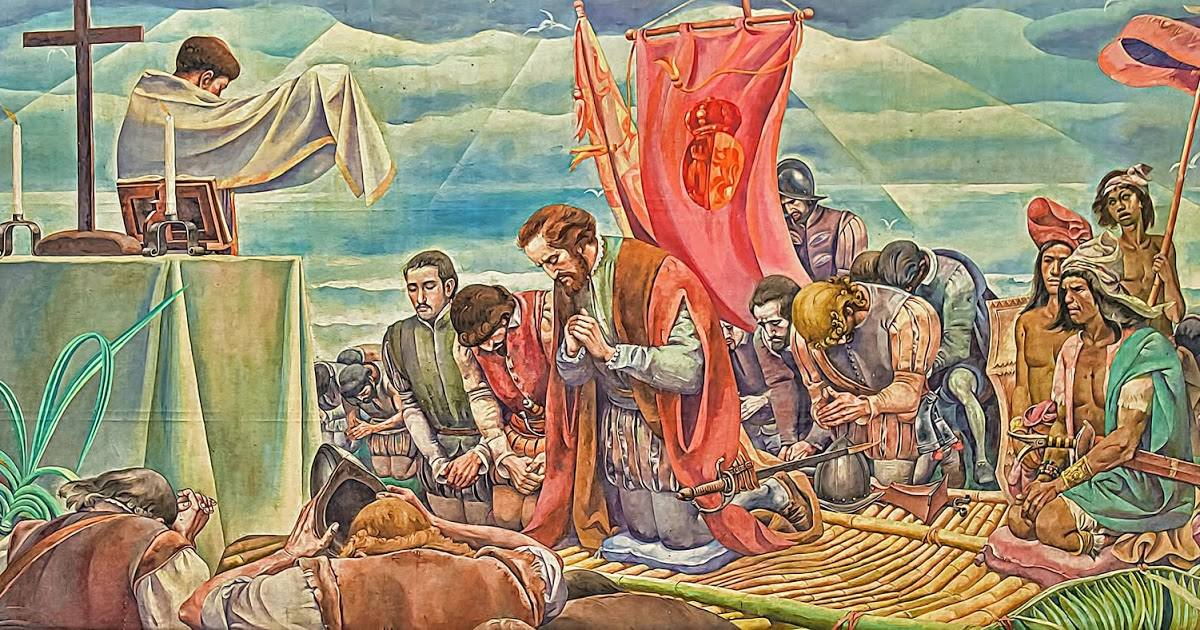 Pintura de la primera misa en Filipinas..