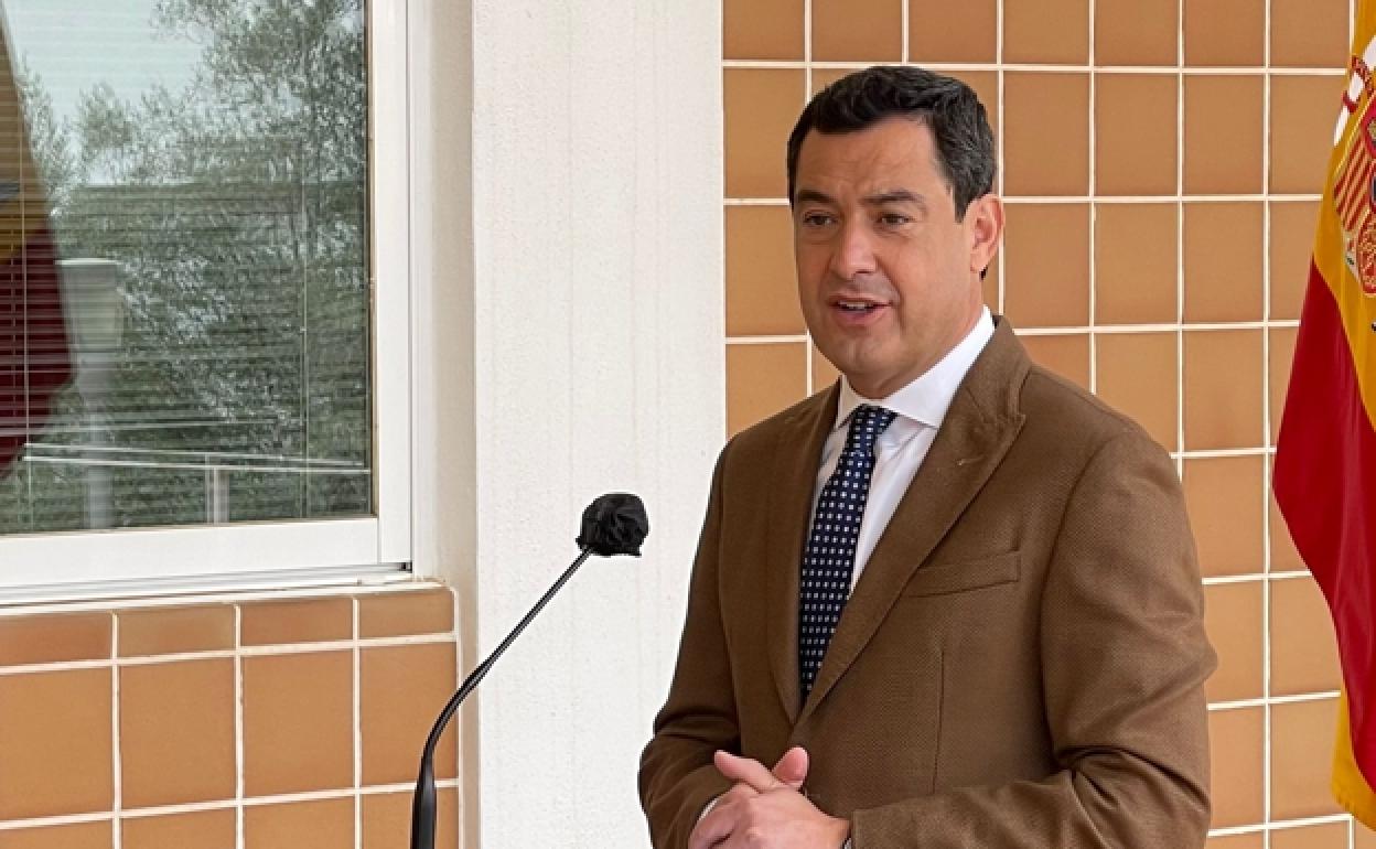 Juanma Moreno, este viernes en Mijas /