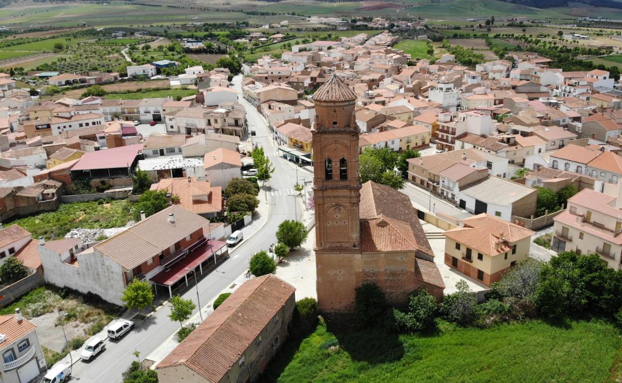 Vista del municipio de Cogollos de Guadix, de 642 habitantes.