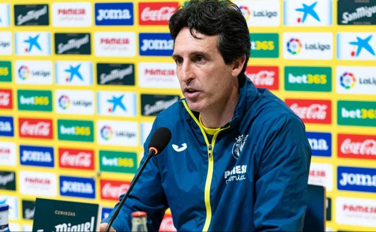 Emery durante la rueda de prensa. 