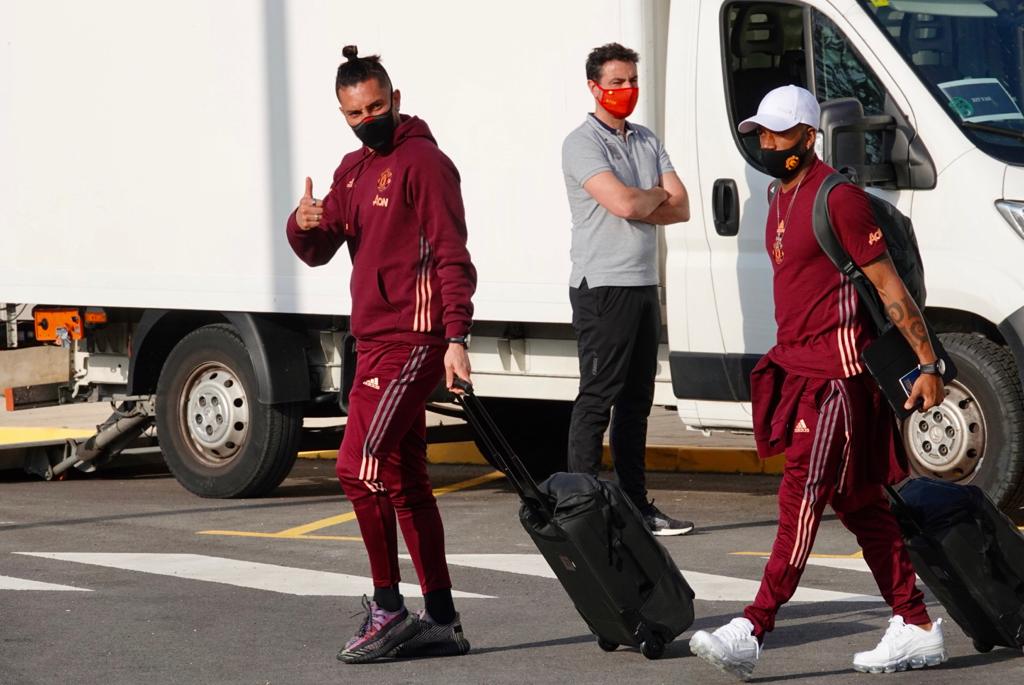 Los 'diablos rojos' aterrizan en la capital para el duelo de cuartos de final de la Europa League contra el Granada CF