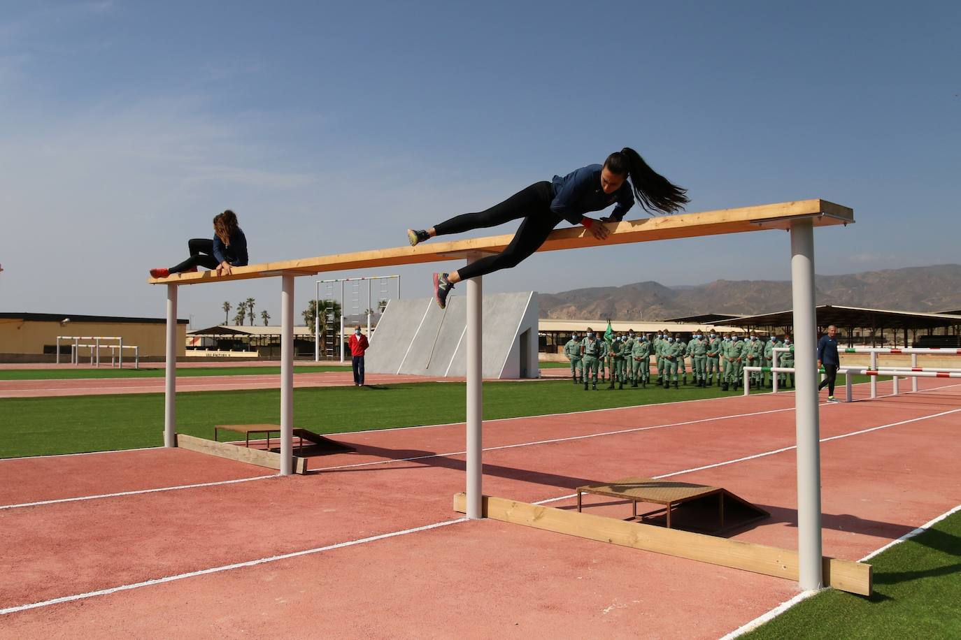 Margarita Robles, ministra de Defensa, visita la base militar de Viator, sede de la Brigada de la Legión, cuando este cuerpo cumple su primer centenario. 