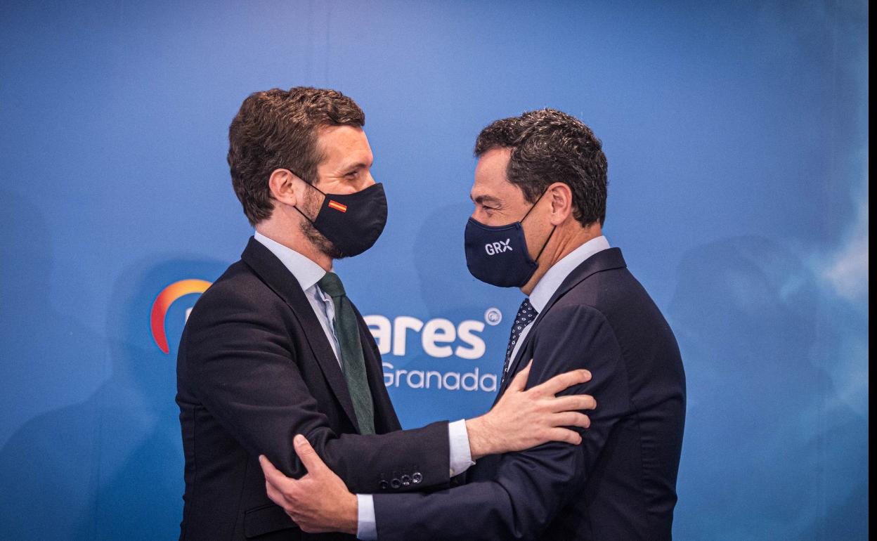 Casado y Moreno reclaman en Granada que la financiación europea llegue a los municipios