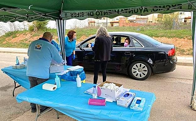 Punto de vacunación en Siles. 