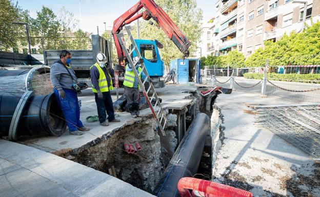 Obras en el Humilladero.