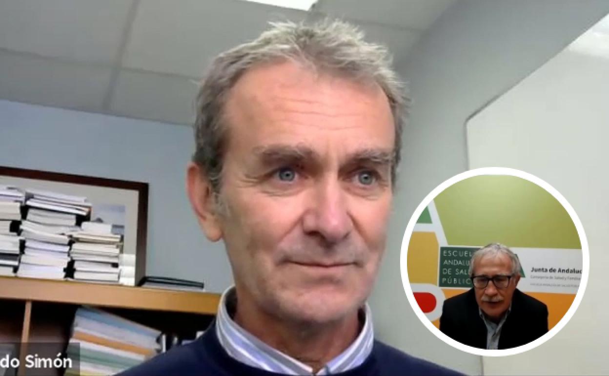 Fernando Simón durante la entrevista con Joan Carles March.