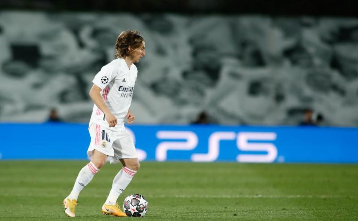 Luka Modric, en el partido de ida ante el Liverpool. 