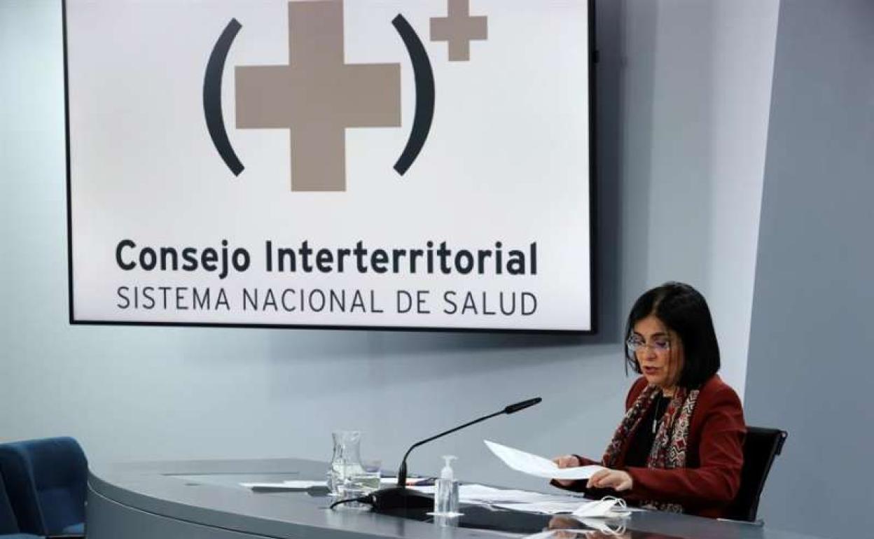 La ministra de Sanidad, Carolina Darias. 